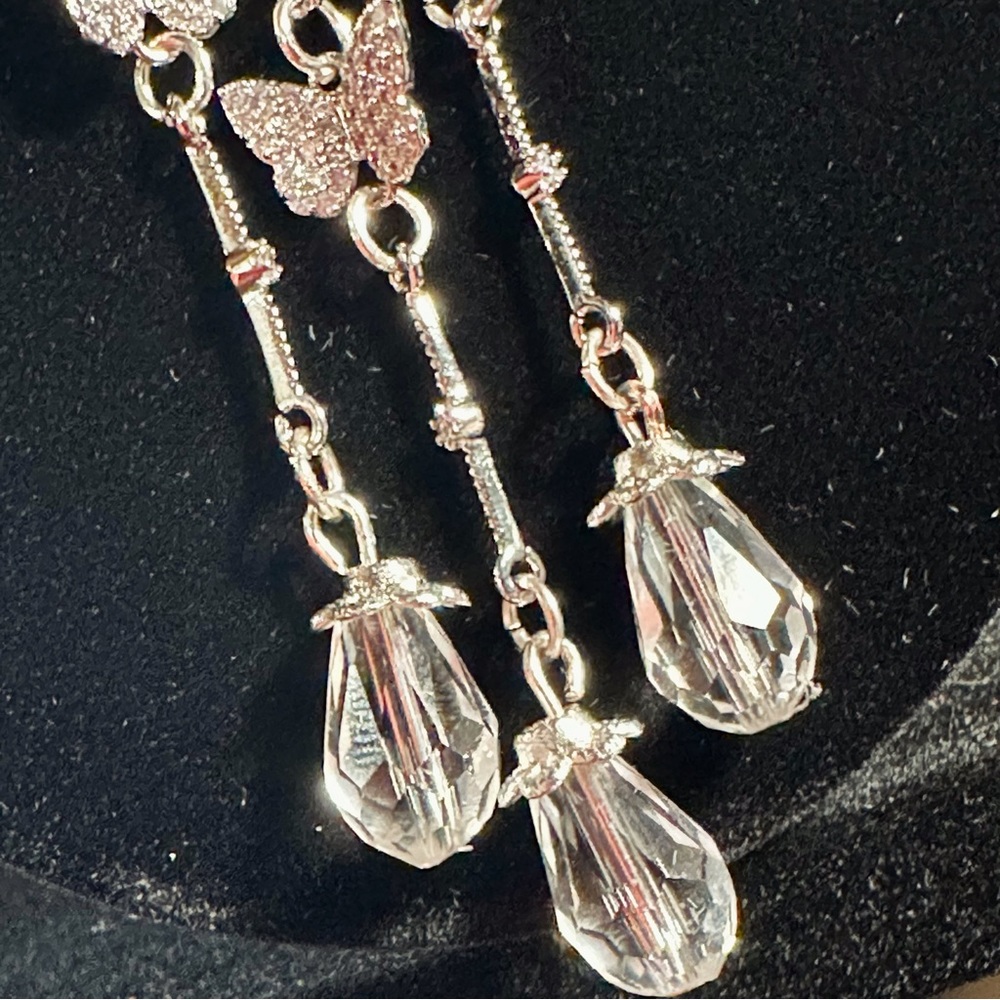 NEW 925 Sterling Silver Sparkling Pavé Butterfly ‘Mariposa’ Pendant Necklace - Picture 6 of 16